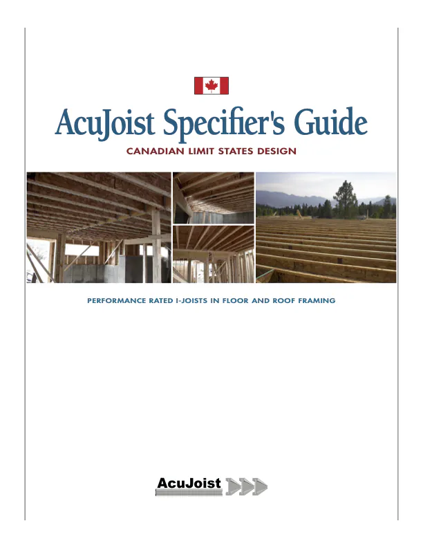 2025 Canadian AcuJoist Specifiers Guide